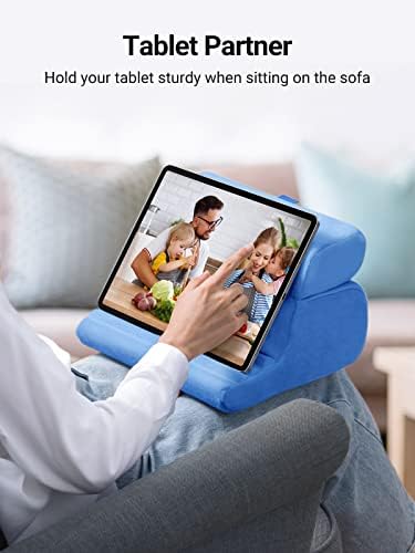 UGREEN Tablet Pillow Stand for Lap Soft Holder Bed with 3 Viewing Angles Adjustable Home Office Accessories Compatible with iPad Pro 13 12 11 10.5 Air Mini 5 4 3 2 Phone 16 15 14 E-Reader Blue - Image 2