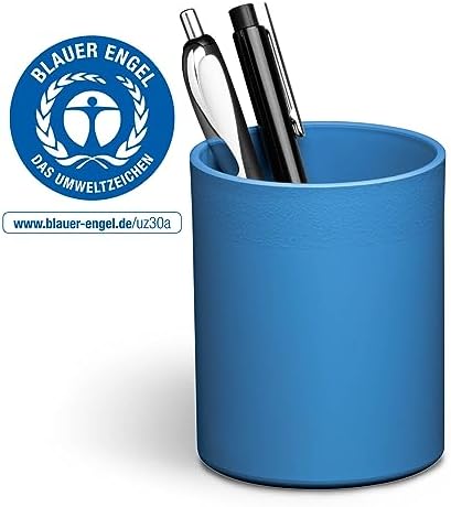 Durable ECO (Pack of 6) Desk Pen Holder | Recycled Plastic and Blue Angel Certified | Office and Classroom Organizer Pencil Pot Holders | Blue - Image 4