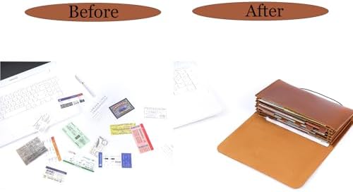 Genuine Leather A6 Receipt Organizer, Leather Expanding Accordion File Folder, 7 Pockets Expanding Bill Receipt Holder for Receipts,Invoices,Coupons,Cards, 7.8X4.3 Inches - Image 4