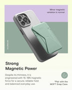 MOFT Magnetic Wallet Stand Compatible with iPhone 17/16/15/14/13/12 Series, Angle Adjustment & Magsafe Compatible MOVAS Phone Stand,Seafoam - Image 4