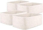 OIAHOMY 4 PACK 12L Storage Baskets for Organizing Storage Bins White by MasterofSpaceOptimization