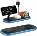 3 in 1 Fast Wireless Charger Stand for iPhone, Foldable Travel Charging Station for Magsafe for iPhone 17/Air/16/15/14/13/12 Series, Apple Watch Series, AirPods pro/2/3/4, 2025 Christ mas Gifts (Blue) by TEGISPAK