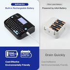 SUPVAN E12 Keyboard & Bluetooth Label Maker Machine with 4 Tapes - Image 4