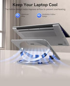 ORICO Aluminum Laptop Stand for Desk, 360° Rotating Laptop Riser - Image 5