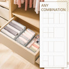Criusia 26 Pack Drawer Organizer for Clothes, Foldable Dresser Dividers with 3 Sizes, Fabric Storage Bins – Gray - Image 4