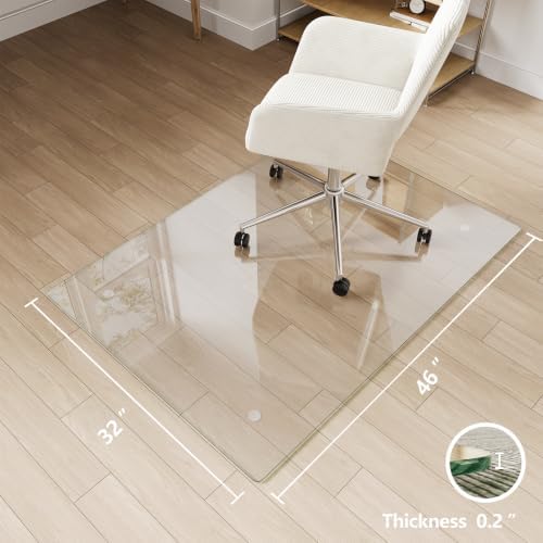 Koonmi Glass Chair Mat for Carpet, 32"x46" Thick Office Chair Mat - Image 3