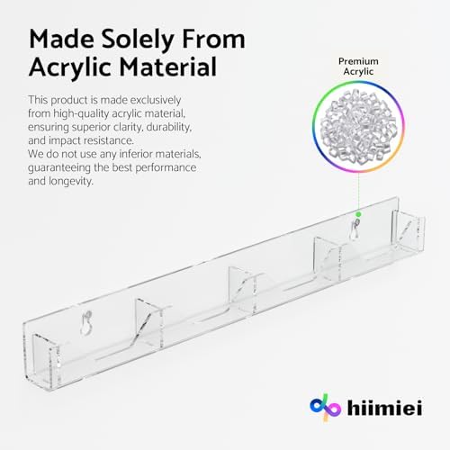 HIIMIEI Business Card Holder for Wall: Acrylic Gift Card Holder Wall Mount, 4 Pack Clear Hanging Rack Card Holder Display, Horizontal Multiple Business Card Holder Organizer for Office (16 Slots) - Image 3