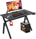 BestOffice | 47" Gaming Table | Blue | R-Shaped Computer Desk by BestOffice