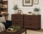 Garvee 2 Drawer Farmhouse Lateral File Cabinet for Home Office, Deep Filing Drawers Fit Legal Letter & A4 Hanging Files, Wide Storage Cabinet with Heavy-Duty Frame & Spacious Top, Retro Brown - Image 5