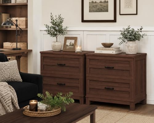 Garvee 2 Drawer Farmhouse Lateral File Cabinet for Home Office, Deep Filing Drawers Fit Legal Letter & A4 Hanging Files, Wide Storage Cabinet with Heavy-Duty Frame & Spacious Top, Retro Brown - Image 5