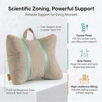 Back Support Cushion for Office Chair and Car Seat, Warm Beige - Image 3