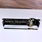 Artblox Office Desk Name Plate Personalized | Custom Name Plates for Desks | Lawyer Design On Clear Acrylic Glass | Office Desk Decor - (8" x 2.5") - Image 4