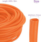 DMiotech 100ft Wire Loom Split Tubing 3/8 Inch(9.5mm) ID Orange - Image 3