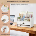 Desk Organizer with Drawer, Countertop Bill Mail Organizer and File Storage - Image 2