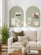 Large Arched Felt Bulletin Board 35.4''×23.6'', Sage - Image 4