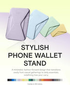 MOFT Magnetic Wallet Stand Compatible with iPhone 17/16/15/14/13/12 Series, Angle Adjustment & Magsafe Compatible MOVAS Phone Stand,Peony - Image 6