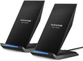 Fast Wireless Charger, [2 Pack] NANAMI Wireless Charging Stand Compatible with iPhone 17/17 Air/17 Pro/17 Pro Max/16/15/14/13, Desktop Nightstand Phone Charger Dock for Galaxy S26/S26+/S25/S24/S23/S22 by NANAMI