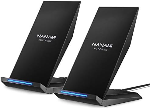 Fast Wireless Charger, [2 Pack] NANAMI Wireless Charging Stand Compatible with iPhone 17/17 Air/17 Pro/17 Pro Max/16/15/14/13, Desktop Nightstand Phone Charger Dock for Galaxy S26/S26+/S25/S24/S23/S22 by NANAMI