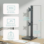 Suptek Dual Monitor Stand Vertical Stack Free-Standing Riser - Image 2