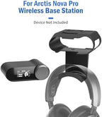 Under Desk Mount for SteelSeries Arctis Nova Pro, Elite and Omni Wireless Gaming Headset, Magnetic Base Station Holder for Arctis Nova Pro Wireless with Headphone Hanger Stand - Image 2