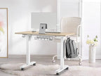 SHW 40-Inch Mobile Electric Height Adjustable Standing Desk w/Drawer, Maple - Image 2