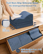 LOCKCURX Under Desk Foot Rest, 3-Level Adjustable Foot Stool (Blue) - Image 6