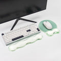 Green Wave Gel Wrist Rest for Keyboard and Mouse - Ergonomic Mouse Pad by Sumgsn