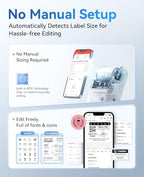 NIIMBOT B1 Label Maker, 2Inch Bluetooth Label Printer for Home, Grey - Image 4