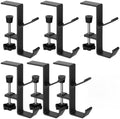 Double-Hook Design, Clamp-On Under Desk Holders, 6 Pcs Desk Mount Bag Holders, Clip-On Backpack Headphone Hangers for Tables, Portable Desk Purse Hooks, Gray by Unknown