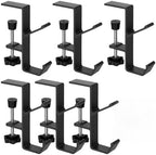Double-Hook Design, Clamp-On Under Desk Holders, 6 Pcs Desk Mount Bag Holders, Clip-On Backpack Headphone Hangers for Tables, Portable Desk Purse Hooks, Gray by Unknown