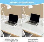 Tempered Glass Desk Pad with Beveled Edge, 32" x 20" Clear Office Desk Pad for Keyboard and Computer Monitor, Glass Desk Mat for Desktop Dry Erase - Image 6