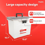 STAPLES File Box Portable Tote, Letter Size, Clear, 2/Pack - Image 2
