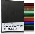 Gallery Leather Large Monthly Planner 2026-2027 Monhegan Black by GalleryLeather