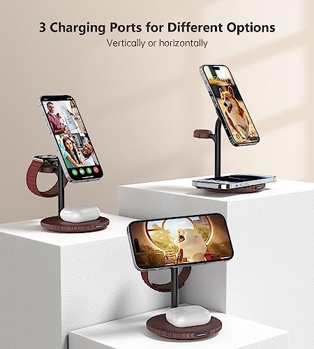 XooFly 3 in 1 Magnetic Wireless Charging Station for Apple Devices,15W - Image 4