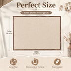 Cinnvoice 48 x 34 Inch Linen Bulletin Board Rustic Farmhouse Pin Board - Image 2
