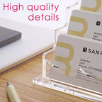 SANRUI Acrylic Business Card Holder, Clear Desk Card Display Stand,15 Slots - Image 4