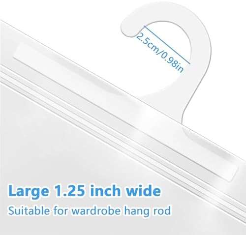 30 Pack Hanging Storage Bags, Headphone Storage Classroom Large Hook Clear Plastic Bags for Classroom Library and Pharmacy Use (6.29 * 10.62 Inches) - Image 6