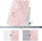 Batianda Case for MacBook Air 13.6" 2026 M5 M4 M3 M2 Chip,Blush Ribbon Lace - Image 3