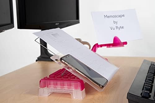 MemoScape Adjustable in-Line Document Holder for Typing | Reduces Neck Strain, Improves Focus, Boosts Desk Organization, and Workflow | Paper Holder Stand for Desk and Home Office - Pink (VUR 4000) - Image 6