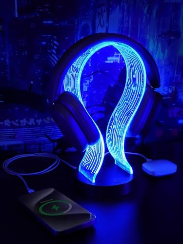 CoolGift Mart Light Up Headphone Stand, Gifts for Gamers by CoolGiftMart