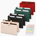 8 Pack Expanding File Organizer, 8 Pocket Accordion File Folders with Labels, Portable Plastic Document Paper Bill Receipt Organizer with Snap Closure for School Office Home, Letter/A4 Size, 4 Colors by LAIREG