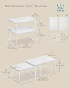 SONGMICS Cabinet Organizer Shelf, Set of 4 Spice Rack, Kitchen Storage - Image 2