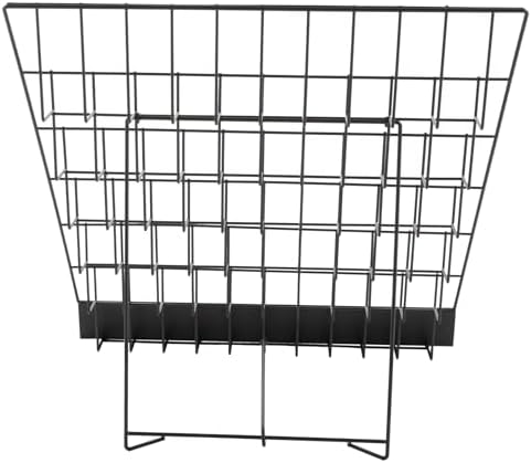 6-Tier Tabletop Book Rack, Heavy-Duty Metal Desktop Bookshelf Organizer, Foldable Magazine & File Holder Stand for Office, Home, Library, No Assembly Required, 44 lbs Capacity - Image 4