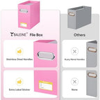 BALEINE 8PK File Organizer Box, Cardboard File Folder Organizer with Handle - Image 5
