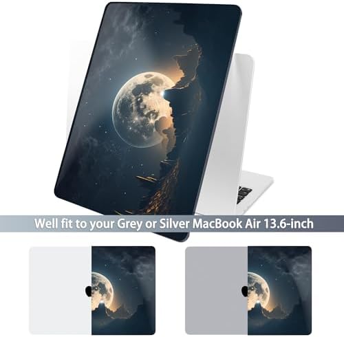 Batianda AstroGrid Case for MacBook Air 13.6" M2-M5 Chip, Moon in Sky - Image 2