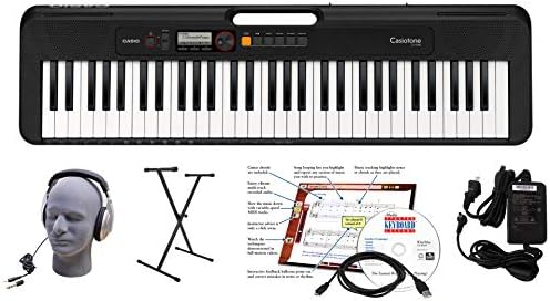 Casio CT-S200BK EPA 61-Key Premium Keyboard Package with Headphones, Stand, Power Supply, 6-Foot USB Cable and eMedia Instructional Software, Black by Unknown