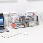WUHUME10-Piece Set Of Acrylic Stackable Desktop Storage Boxes In 4 Sizes - Image 2