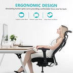 FLORICH Car Seat Cushion and Back Support for Office Chair Memory Foam Chair Cushions Pressure Relief Seat Pads with Gel Massage Point Lumbar Support Relief Sciatica & Tailbone (Black) - Image 6