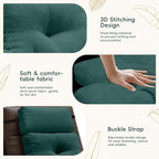 2 Piece Neck Pillow and Lumbar Support Back Cushion Set for Recliner, Green - Image 3