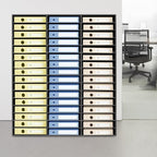 Literature Organizer,48 Slots Compartments Desktop File Sorter,Student Mailbox for Classroom, Paper Storage Cabinet with Removable Dividers, for Office Home School (48Slots-A) - Image 5